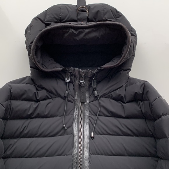 Mackage Ribbed Black Hooded Jacket - Picture 2 of 16